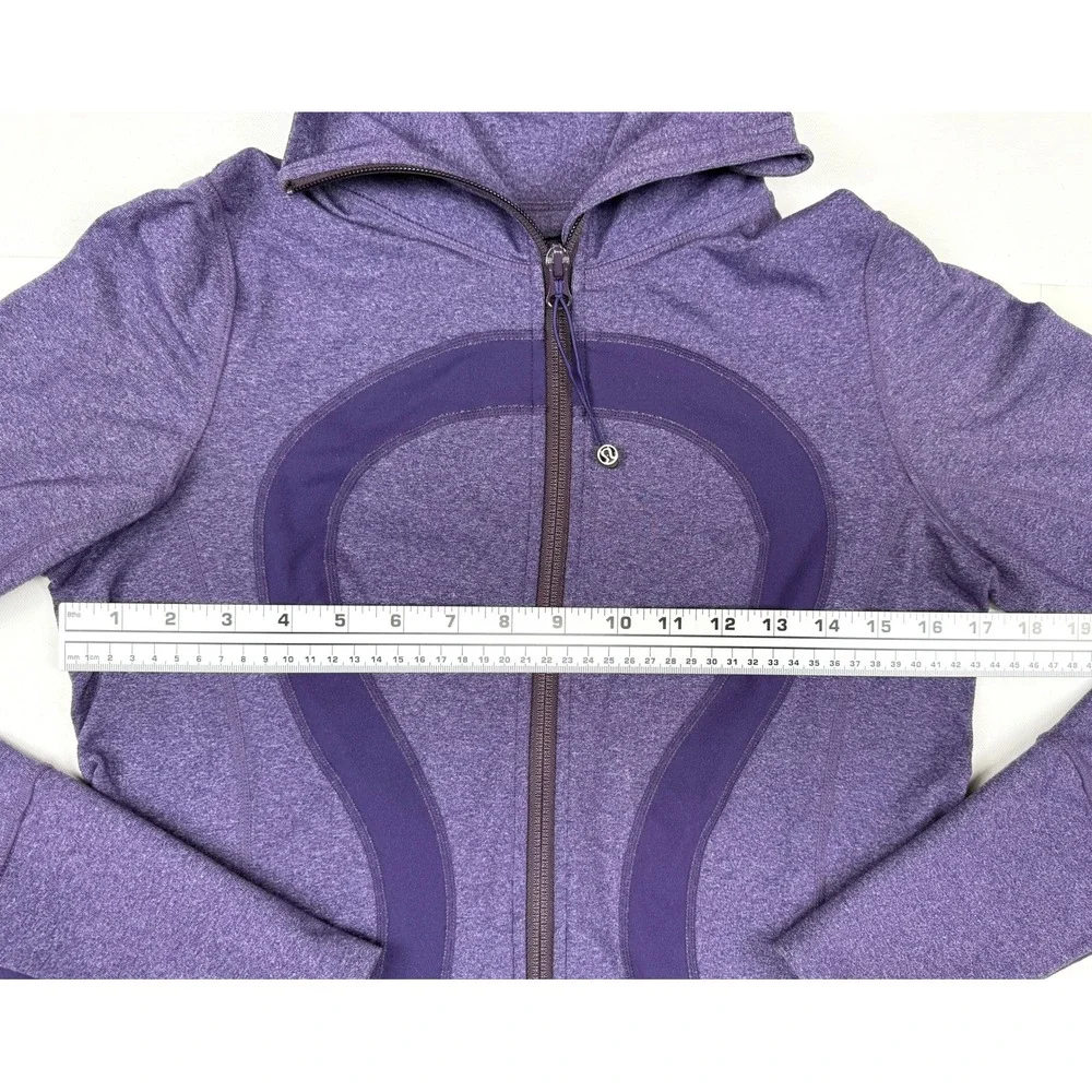 Lululemon Stride Jacket Heather Persian Purple Size 6 Full Zip Hoodie #1690